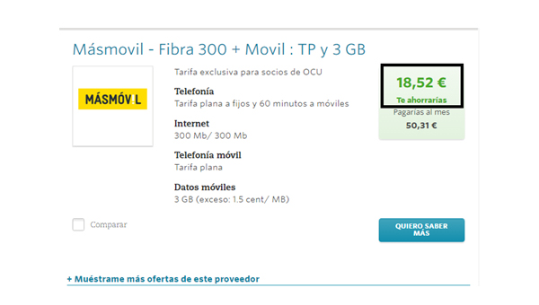 Comparador tarifas telecomunicaciones